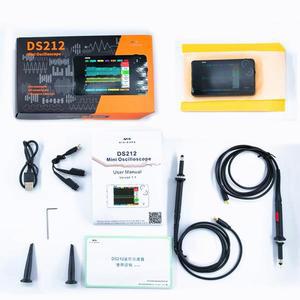 미니 LCD 디지털 휴대용 스토리지 오실로스코프, DSO212 핸드헬드 대역폭, 1MHz 샘플링 레이트, MCX 결합