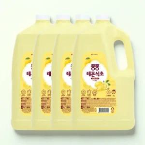 퐁퐁 주방세제 레몬식초 3000ML 4개 대용량