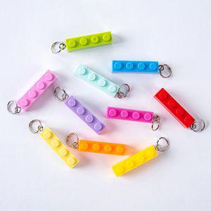 레고 키링 부자재 직사각 10컬러 1X4 블록 팬던트 만들기 재료