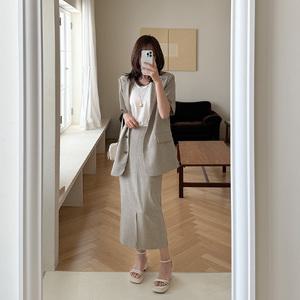[빅사이즈]이블렛 뷰드엔 베이직 린넨 자켓 제이스타일