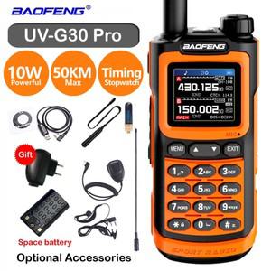 Baofeng UV-G30 Pro 10W 워키 토키 장거리 휴대용 햄 라디오 Type-c 아마추어 양방향 라디오 UHF VHF 사냥