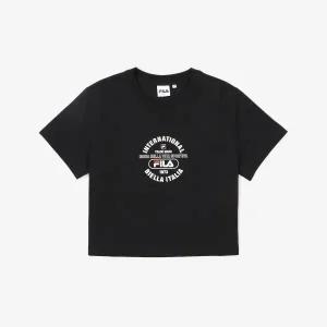 [휠라](광주신세계)[FILA] 라이프 크롭 반팔티 (FS2RSF2153F_BLK)