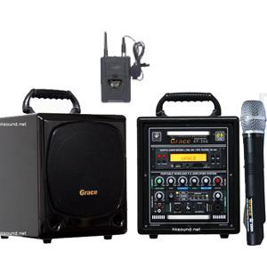 150W고출력 충전식 휴대용 스피커 무선마이크 이동식 강의용앰프  행사용 앰프/USB,MP3,CDP 메가폰