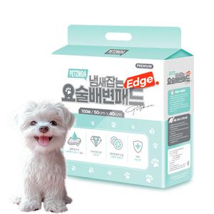 페츠모아 (천연펄프) 요술배변패드 프리미엄 엣지 강아지 배변패드 표준형 100매입 1개