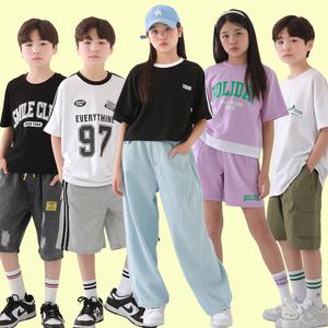 여름 주니어 초등학생 상하복 옷 반바지반팔 팬츠 트레이닝복 데님 면 츄리닝 체육복
