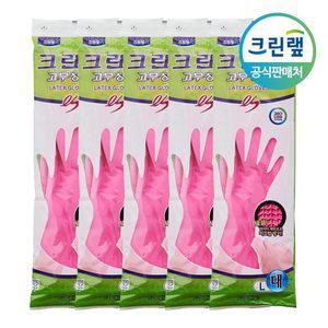 크린랩 ES 고무장갑 37cm 5개 설거지장갑 주방 천연 청소 대 TOP_2109401s5