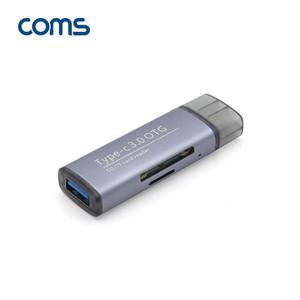 BT252 컴스 휴대용 C타입 카드리더기 OTG USB SD TF