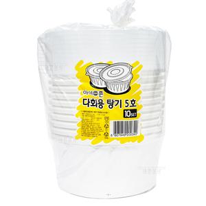 아이존 일회용 다회용 탕기 5호 2.7L 10P ( 탕 국 그릇 냉면 칼국수 감자탕 찜닭 배달음식 용기 그릇 포장