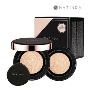 나틴다 아우라 퍼펙트 커버 쿠션 세트 본품15g+리필15g 강력 커버 밀착력 3중기능성