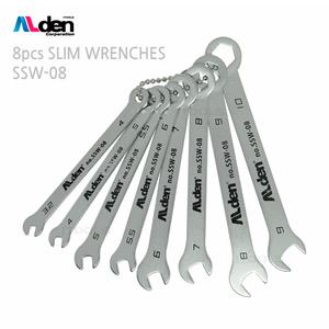 ALDEN 알덴 미니 콤비 스패너 렌치 8p세트 SSW-08 3.2~10mm 슬림스패너 SSW08
