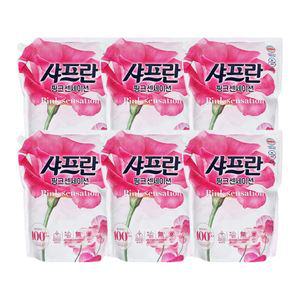 엘지 샤프란 섬유유연제 리필 핑크 센세이션 1.6L x 6개