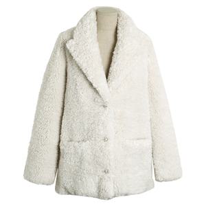 [롯데백화점]쟈딕앤볼테르 23FW 여성 WWCO00179 시어링 더블 코트 화이트