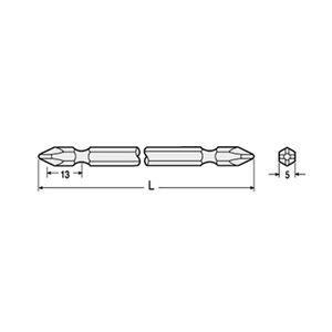 베셀 도금비트날낱개 BW5-070-1 B36/5.0×70mm,#1(+) 10EA