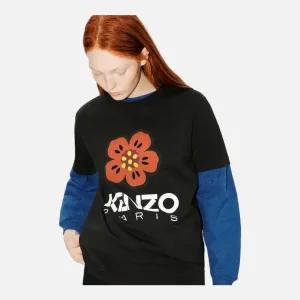 (여성) 겐조 23FW 보크 플라워 블랙 티셔츠 FD52TS0394SO 99J