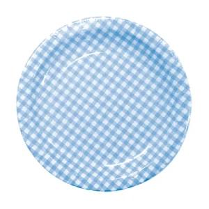 (20cm 블루 10P) 이라이프 칼라종이접시/파티용일회용접시/파티종이접시/체크종이접시/1회용칼라접시