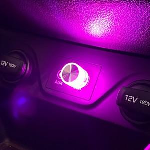 자동차 차량용 LED 미니 USB 무드등 풋등 실내등 조명 퍼플핑크