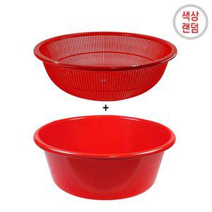 [기타]김장대야 2종세트 (다라이+소쿠리) 물빠짐 김장용품 재료손질