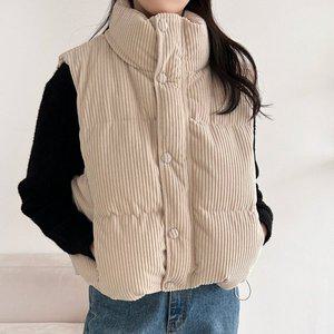 [신세계라이브쇼핑][샵앤] 여성 FW 오리털 골덴 패딩 조끼 NYS-WVS-4020-아이보리