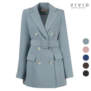 [비비드 시크릿가너]VIVID 여성 봄가을 벨트더블 정장자켓