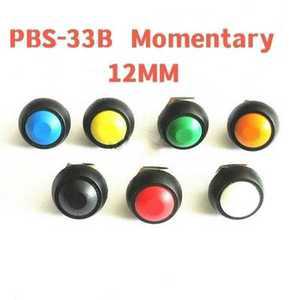 스타트 5Pcs 미니 12mm 방수 순간 ON/OFF 푸시 버튼 라운드 PBS-33B arduino
