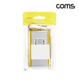 Coms 1260100 충전지 10000mAh 3.7V리튬 폴리머배터리 (WFFQY2F)