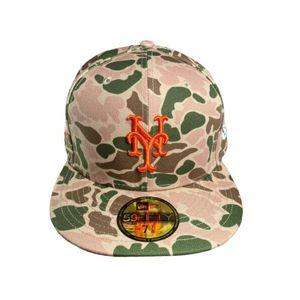 NEW YORK METS New Era 뉴에라 Duck 카모 1986 월드시리즈 59Fifty 오렌지 UV 사이즈 7 7/8