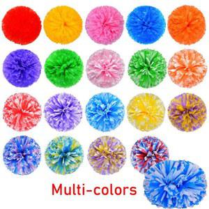 1pc 치어 리더 Pom Poms 경쟁 응원 공 클럽 스포츠 용품 복장 의상 Pompoms 배턴 Hhandle 장식