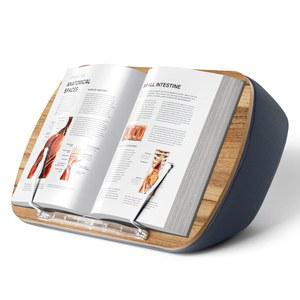 ERGONOV 랩 빈백 책꽂이 핸즈프리 편안한 베개꽂이 기숙사 방이나 북시트가 있는 다른 곳의 책 애호가를 위한 완벽한 아이디어 그레이