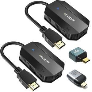 EDUP 무선 HDMI 송신기 및 수신기, 익스텐더 키트 1080P 전송 164Fts /50M, 스트리밍 비디오용 플러그 앤 플레이 /노트북용 오디오 /카메라 /폰으로 모니터링하기 /프로젝터 /HDTV