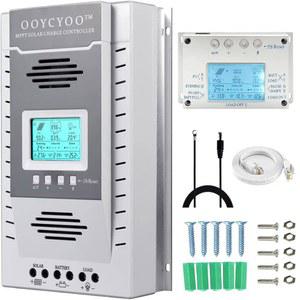 납축 밀봉 젤 AGM 플러디드 리튬 배터리 + 150만 LCD485 을 위한 블랙라이트 LCD 디스플레이 맥스 100V가 장착된 100A 태양광 패널 충전 조절기 OYCYOO MPPT 컨트롤러 100암페어 12V /24V 오토