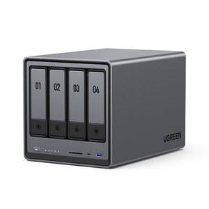 UGREEN NASync DXP4800 4-Bay 데스크톱 NAS, 인텔 N100 쿼드코어 CPU, 8GB DDR5 RAM, 32G eMMC, 2 * 2.5GbE, M.2 NVMe 슬롯, 4K HDMI, 네트워크 연결 스토리지(디스크리스)