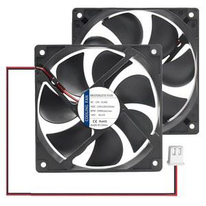 (2Pc 팩) 4.72인치 120mm x 25mm DC 12V 브러시리스 축냉식 팬 쿨러 2핀 산업용 환기 배기 12CM DIY, 컴퓨터, 케이스, 서버, 전원 공급 장치, 서버