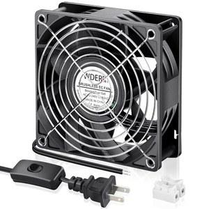 서버 랙 산업 케이스 냉각을 위한 WDERAIR EC 120mm x 38mm 축류 팬 AC 110v 120v 220v 240v 볼 베어링 높은 공기 흐름