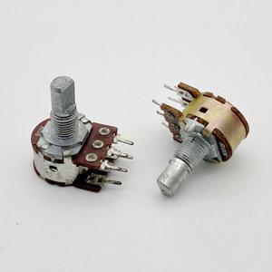 스테레오 채널 볼륨 조정 전위차계 D 샤프트 15MM 6 핀, 2 피스 16 타입 B50K B100K