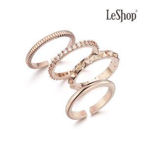 [르샵주얼리] 14K 퀼팅 스터드 반지 4종 세트(GoldPlated)_LJ0583BRR