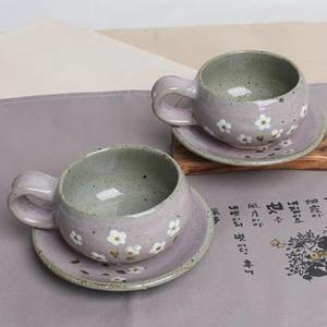 [ME3L2003_52C5]라떼잔 연보라 커피잔 쌍화차잔 2인세트