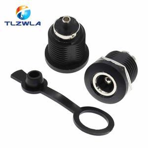 DC-022D DC 전원 플러그 소켓 커넥터 너트 패널 장착 잭 어댑터 5.5x2.1mm 5 개