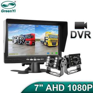 거치형 자동차TV 모니터 190*1080 DVR 2 트럭 후진 카메라 AHD 야간 7인치 차량 후면 지원 SD
