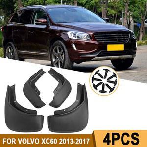 볼보 XC60 용 자동차 머드 가드 프론트 및 리어 휠 펜더 2013 2014 2015 2016 2017 4