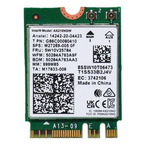 ASRock Jupiter X600 X300 A320 전용 AX210NGW 무선랜카드 Wi-Fi 6E (802.11ax) 블루투스 5.3 지원