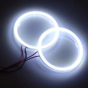 자동차 헤드라이트 Cob 조리개 엔젤 아이 LED COB 화이트 서클, 오토바이 모토 조명, 60mm, 100mm, 2 개