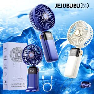 휴대용 미니 선풍기 5단바람 세척가능 배터리 led표시 손풍기 목걸이 거치대 케이블