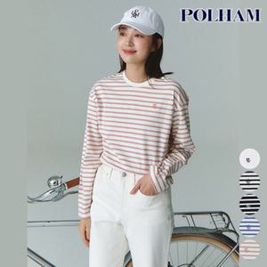 [롯데백화점]폴햄 여성 스트라이프 긴팔 티셔츠 PHE2TR2120