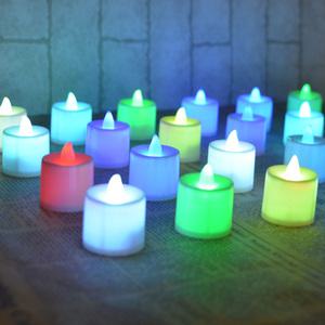 칼라 점멸 LED 캔들 1개 촛불 모형초 무드등 이벤트 인테리어 전자양초 라이트