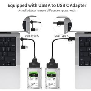 SATA to USB 케이블  3.0 III 하드 디스크 어댑터  2.5 인치 드라이브  SSD UASP 지지대 호환  USB3.1