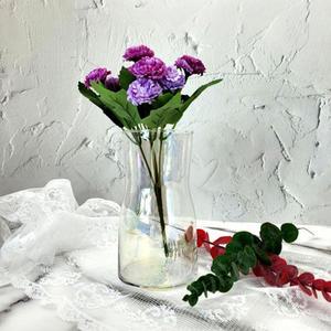 화병 유리 심플인테리어 칼라 꽃병 홀로그램