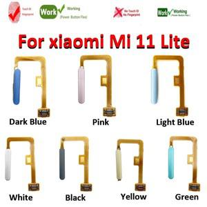 NWE는 Xiaomi Mi 11 Lite 지문 센서 스캐너 터치 ID 커넥터 전원 홈 버튼 플렉스 케이블 를 거쳤습니다.
