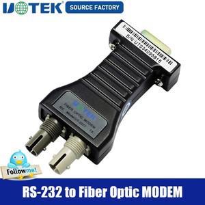 UOTEK RS-232-광섬유 모뎀 멀티모드 ST 인터페이스  DB9 광섬유 RS232 컨버터 트랜시버  820nm  2km UT-207
