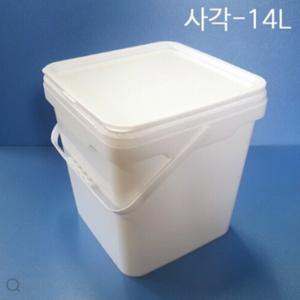 14L 사각바케스 [낱개] 바케스 벌크통 고추장통 소스통 사료통 들통 조개잡이통 다용도보관용기 캠핑용품