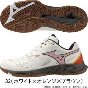 MIZUNO 미즈노 배드민턴 신발 WAVE FANG 2ONE PIECE 웨이브 팡 71GA2413 32 전시회 품 진급